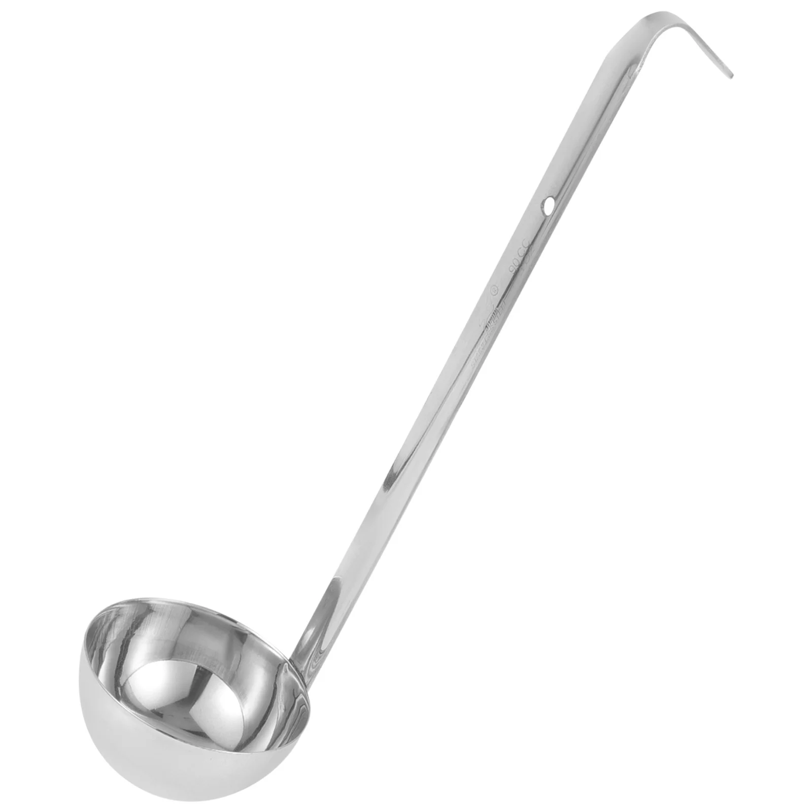 

Small Stainless Steel Soup Spoon 90ml Hook Handle Ladle Kitchen Serving Spoon Versatile Soup Ladle Reusable
