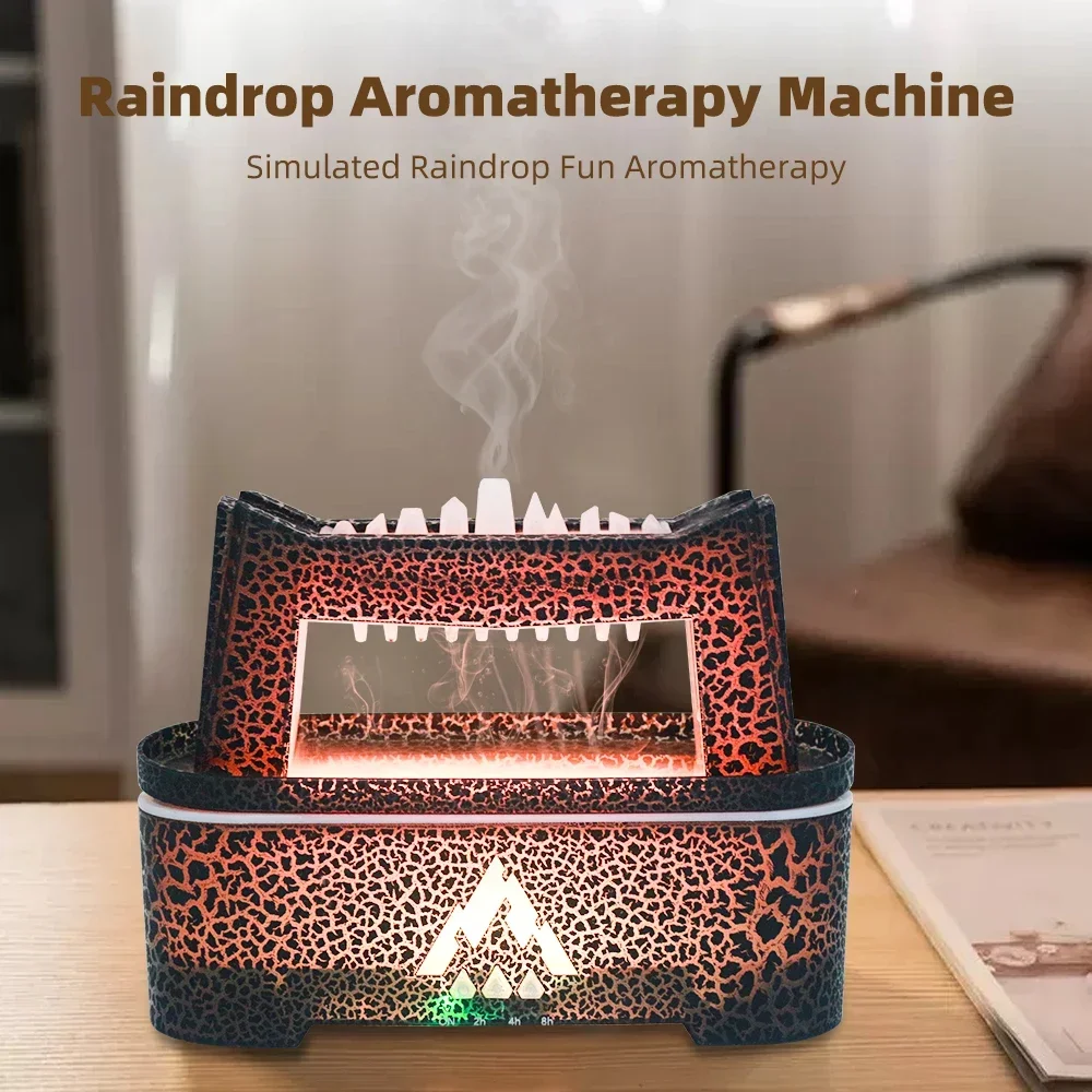 Raindrop Design Essential Oil Diffuser, Ultra Quiet Aromatherapy Humidifier with 2 Light Colors and Timer, Fragrance Scent Diffuser for Yoga, Meditation, Bedroom Decor, Perfect Relaxation Gift