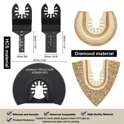 Japanese Tooth Carbide Oscillating Saw Blade Kit 10-39Pcs Arc Edge Oscillating Multitool Blades Precise Cut for Wood PVC Iron - Image 4