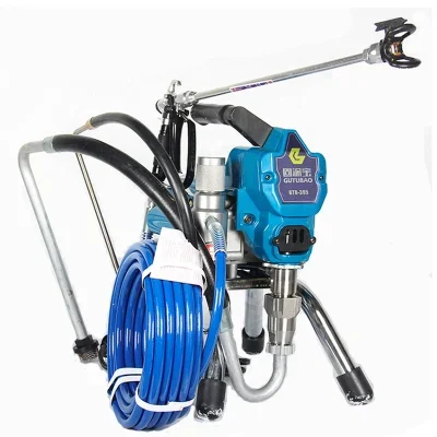 Motor Spray Paint Machine High Pressure Gun Plunger Pump Sprayer Wall Roof Fireproof Coating Painting Machine