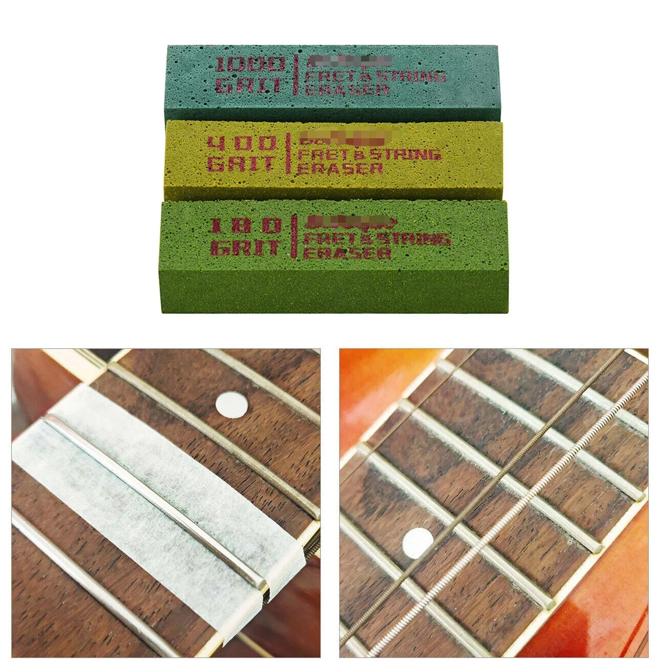 

3-Piece Guitar Wire Polishing Eraser String Polishing Cleaner Rust Removal Eraser Polishing
