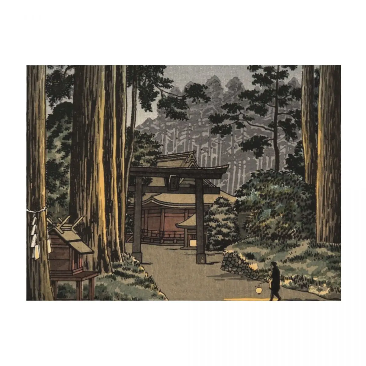 

Tsuchiya Koitsu - Futarasan, Nikko, Mountain Temple Throw Blanket Bed Luxury St Plush Furry Blankets