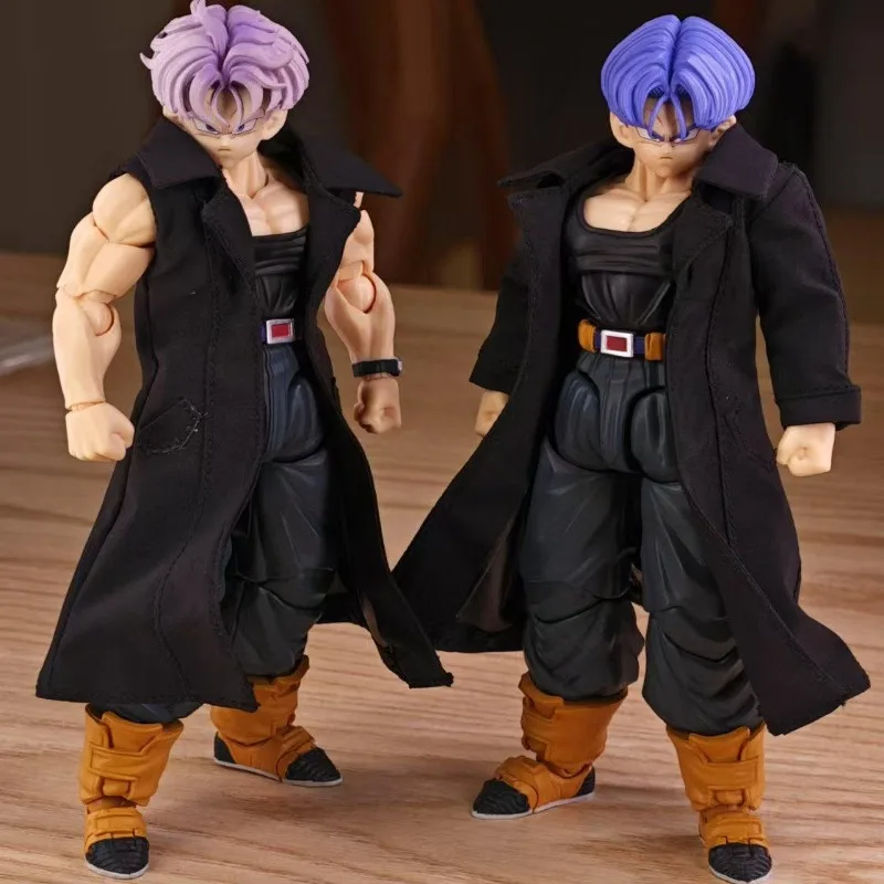 Dragon Ball 1/12 Anime Shf Torankusu Handgefertigter Langer Windbreaker mit eingebautem Eisendraht für 6'' Spielzeugfiguren Modell – Detail 1