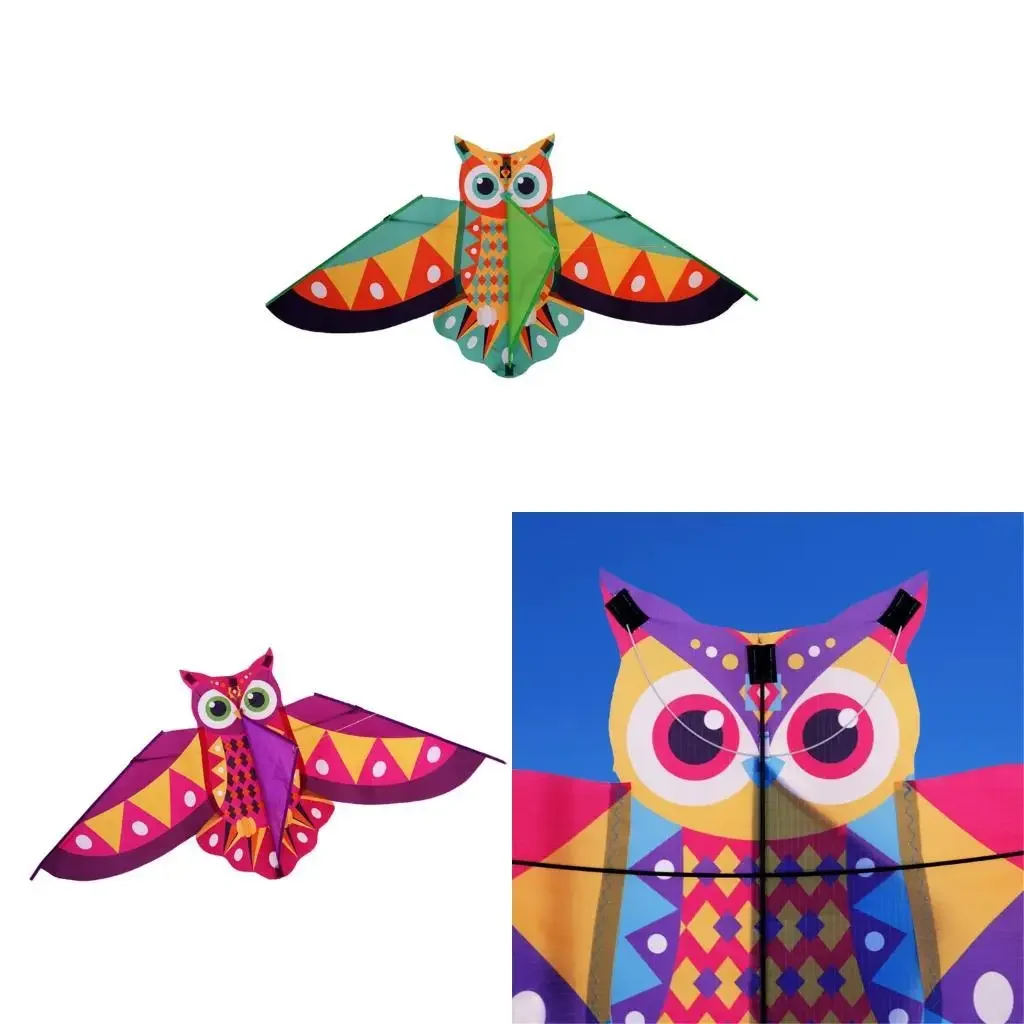 ใยแก้วที่ทนทานนกฮูก Kites สำหรับเด็กปลอดภัยของเล่นกลางแจ้งลมกรอบป้องกันการแตกหักกระตุ้น Active Play 15UB