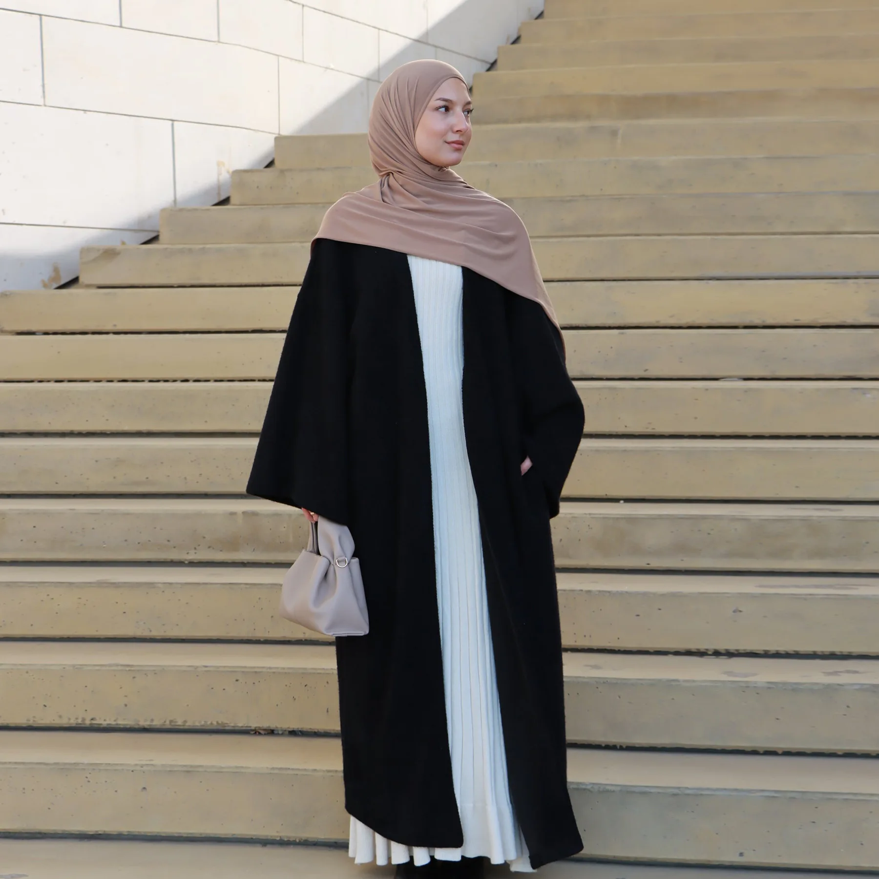 

Dubai Muslim Cardigan Abayas Open Kimono Women Long Dresses Women with Sashes Islam Clothing Abaya Dress for Women Musulman New