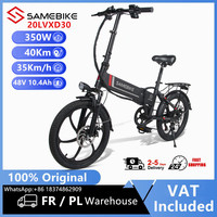 EU STOCK Original SAMEBIKE 20LVXD30 Electric Bike 350W Motor High Speed 35Km/h 48V 10.4AH Mountain Bicycle 20 Inch Tires  E-bike