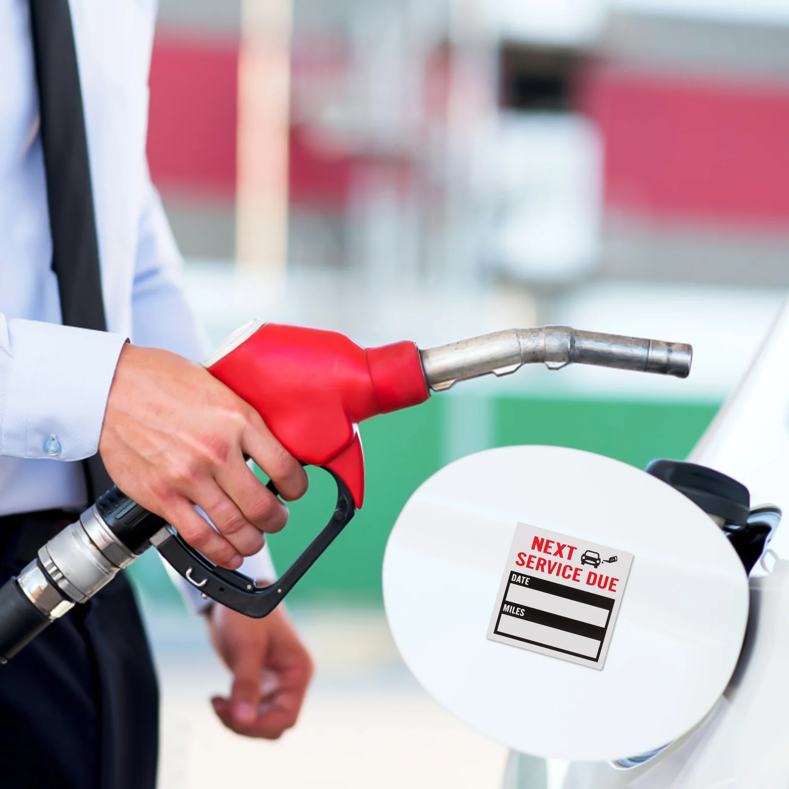 Maintenance Service Label Sticker Adhesive Portable Car Oil Change Copperplate Stickers Changing Reminder