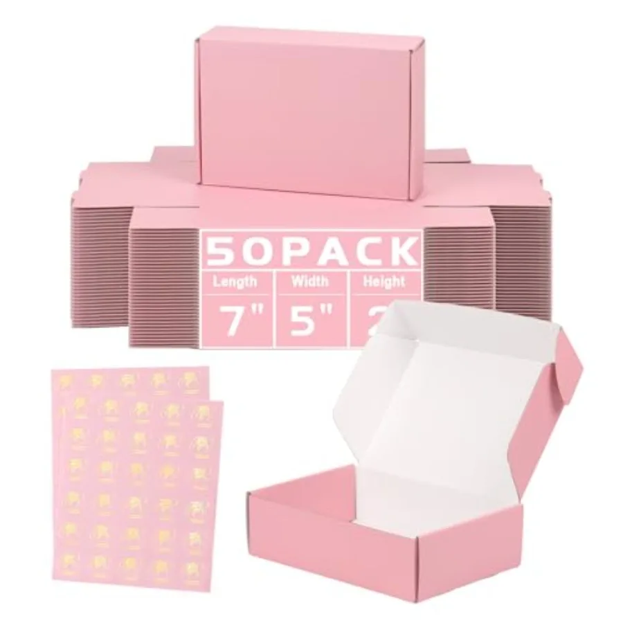 

Shipping Boxes for Packaging Mailing 50 Pack Shipping Box Mailers for Small Business Recyclable Small Corrugated Coardboard Box