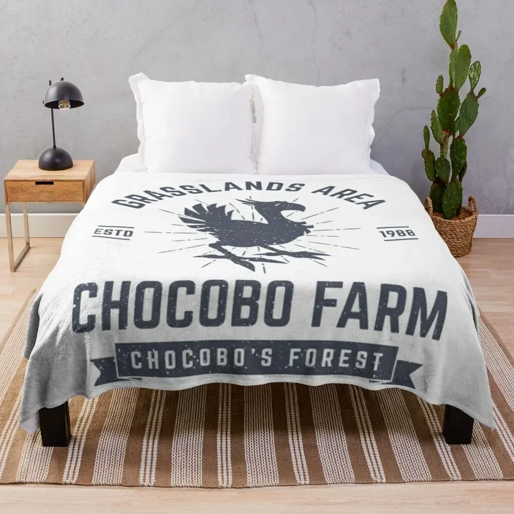 Chocobos T-ShirtFF Chocobo Farm Fan Art Throw Blanket Stuffeds Soft Beds Picnic decorative Blankets