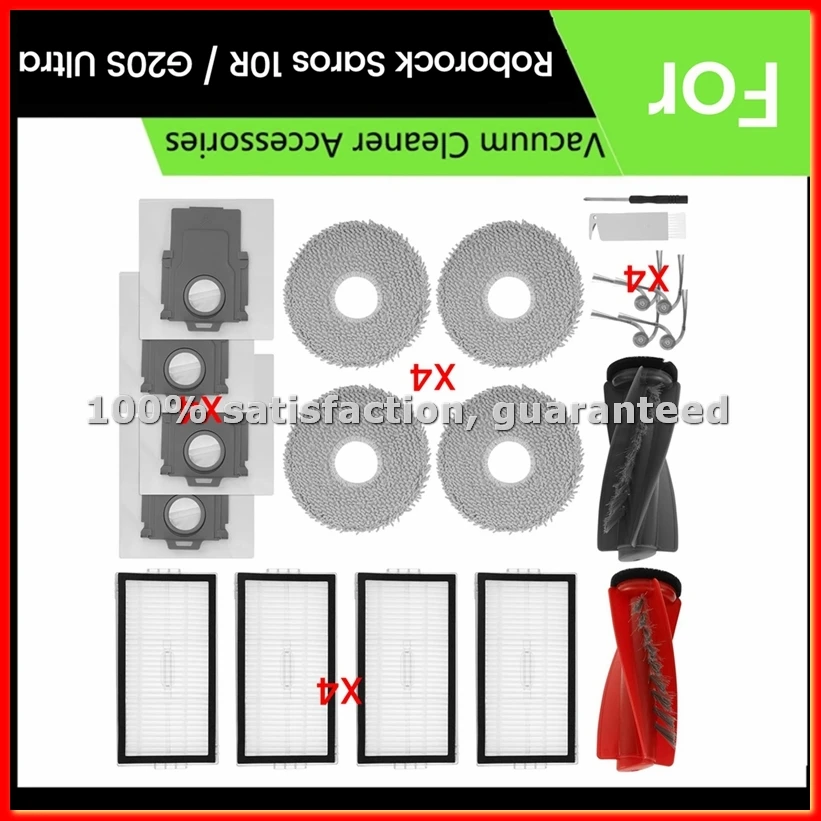 

Запасные части и аксессуары для Saros 10R / G20S: ультра-щетка, HEPA-фильтр, салфетка для швабры, мешок для пыли - A63M