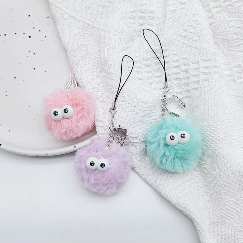 Pluche Monsters hanger telefoonriem draagbaar hangend koord voor meisjes dames 55KA