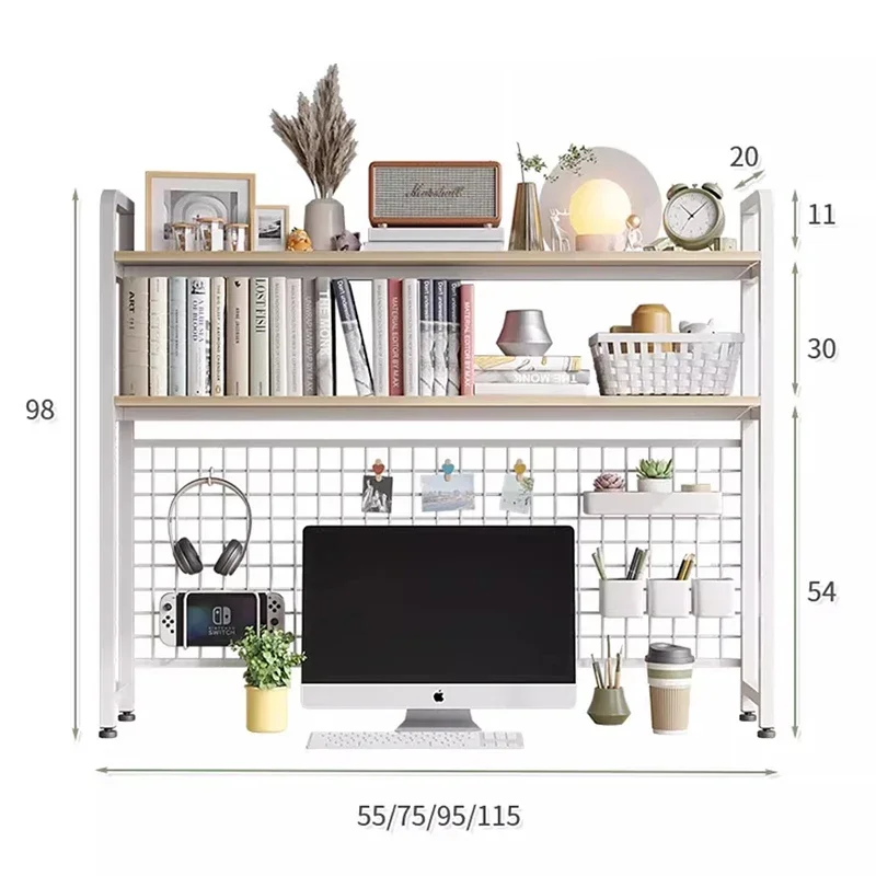 

Bookshelf Desk Storage Desktop Multilayer Wrought Iron Shelves Student Computer Desk Bookcase Setagere Rangement Home Furniture