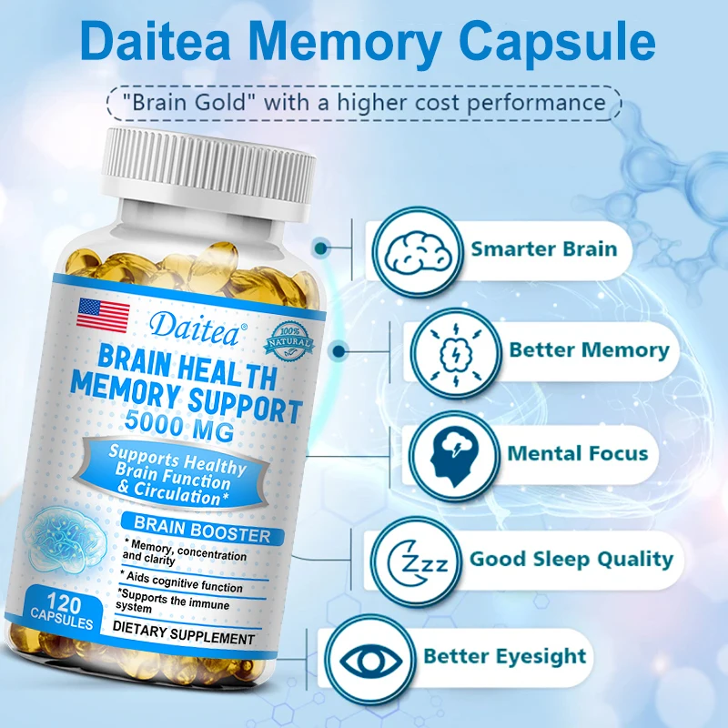 Nootropics Brain Supplement, High Concentration Memory, Mental Focus, Cognition, Memory, Concentration & Clarity - Brain Booster