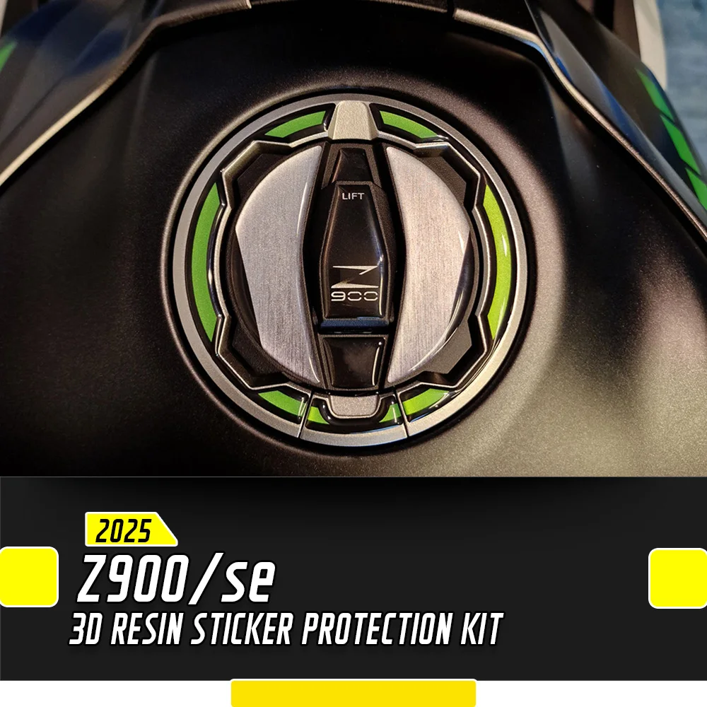 

Аксессуары для мотоциклов Z900 Z900 SE 2025, 3D эпоксидная наклейка, защитный комплект, крышка топливного бака