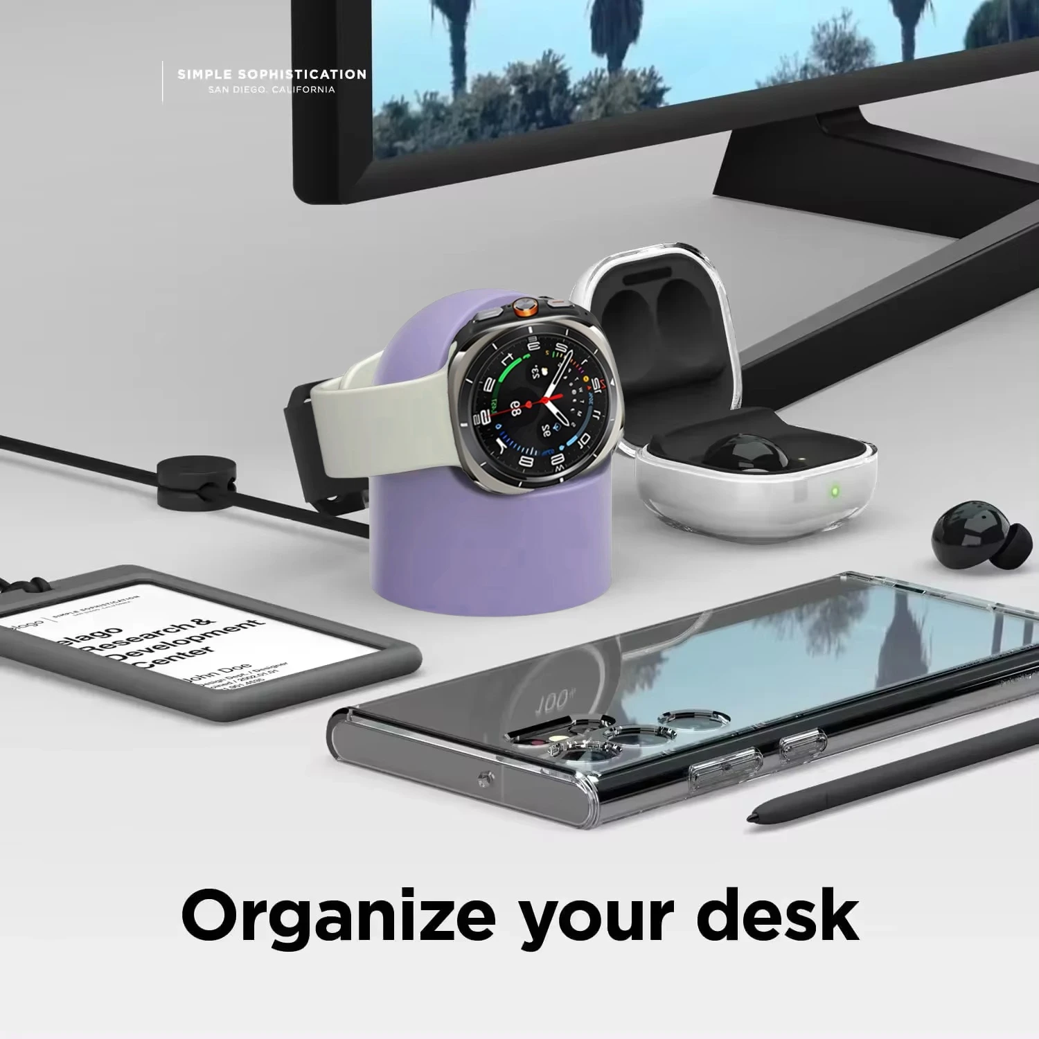 Silicone Charging Stand for Samsung Galaxy Watch 7 Ultra 47mm Charging Stand Storage Seat for Samsung Galaxy Watch Ultra 47mm