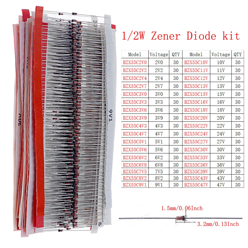 Diodo Zener DIP SMD de conmutación rápida, Kit surtido de diodos Schottky, 1N4148, 1N4007, 1N5819, FR107, FR207, 1N5822, 1N5408, SR5100, 6A10, 10A10