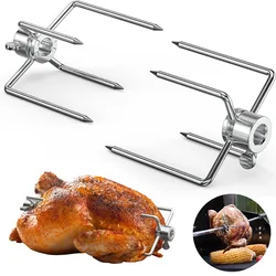 Rotisserie Meat Forks Replacement 304 Stainless Steel BBQ Grilling Forks Fits 1/2