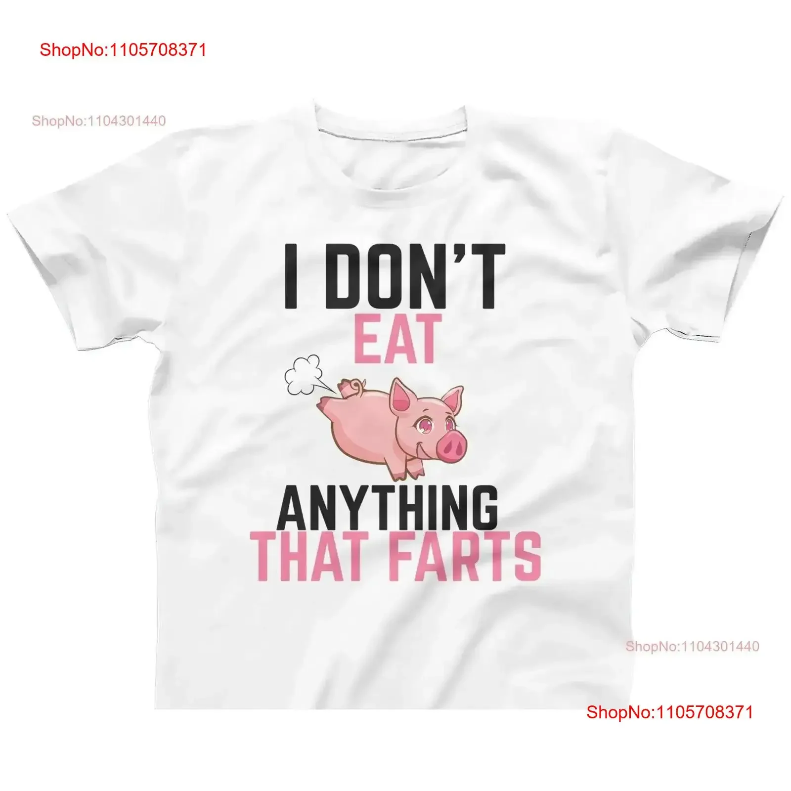 Funny Vegan Vegetarian T shirt I Don Eat Anything That Farts StatemenT Farting Pig Plus size available S 5XL vintage Washed