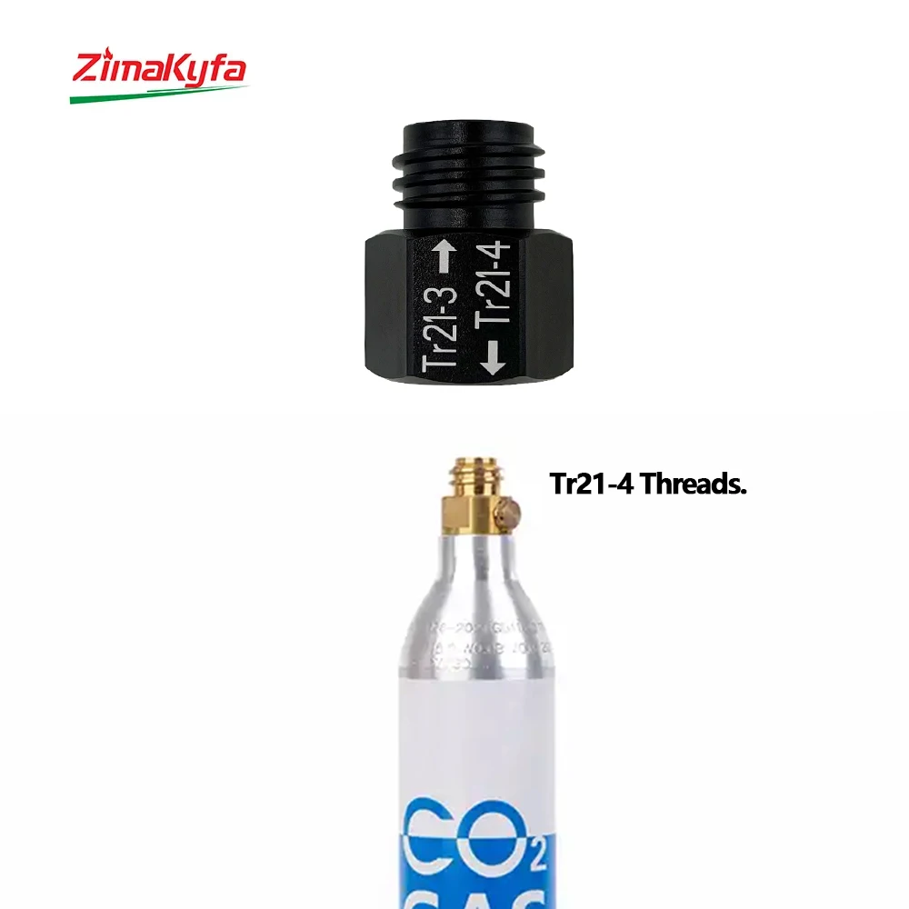 Soda CO2 Gas Convertor Adaptor for Sodastram Tr21-4 Female to Tr21-3 Male Threads Quooker Cube Tank Output Black