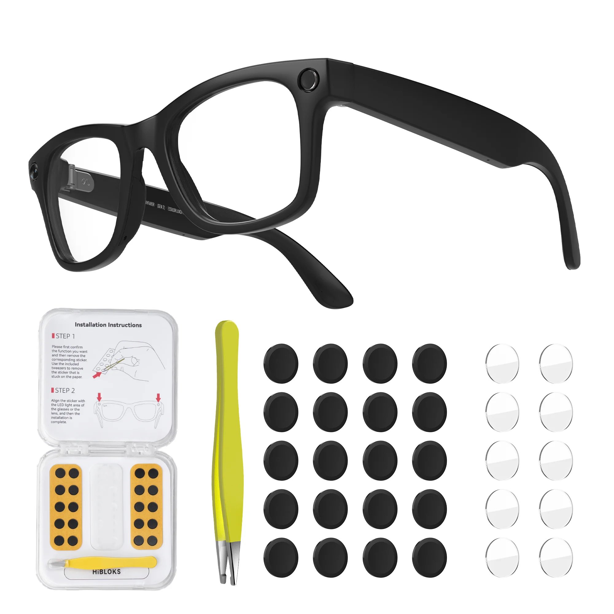 

Набор светозащитных наклеек HiBloks для умных очков Ray-Ban Meta Wayfarer/Skyler/Headliner Gen 2/1 и Oakley Meta HSTN