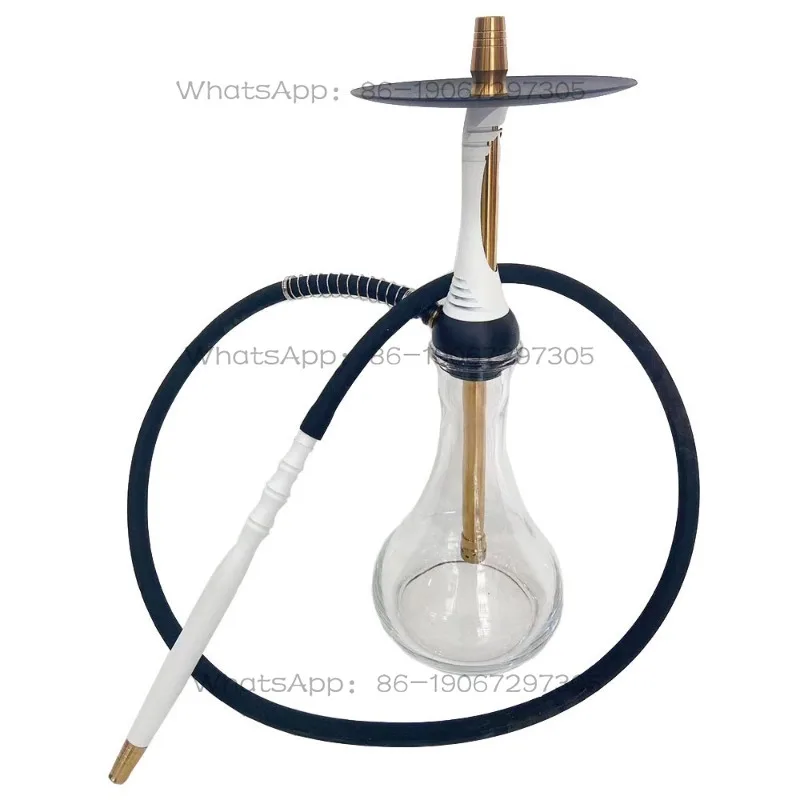 

Suitable for Indoor Arabian Style Metal Texture Second-generation Apache Hookah Glass Bottle Set