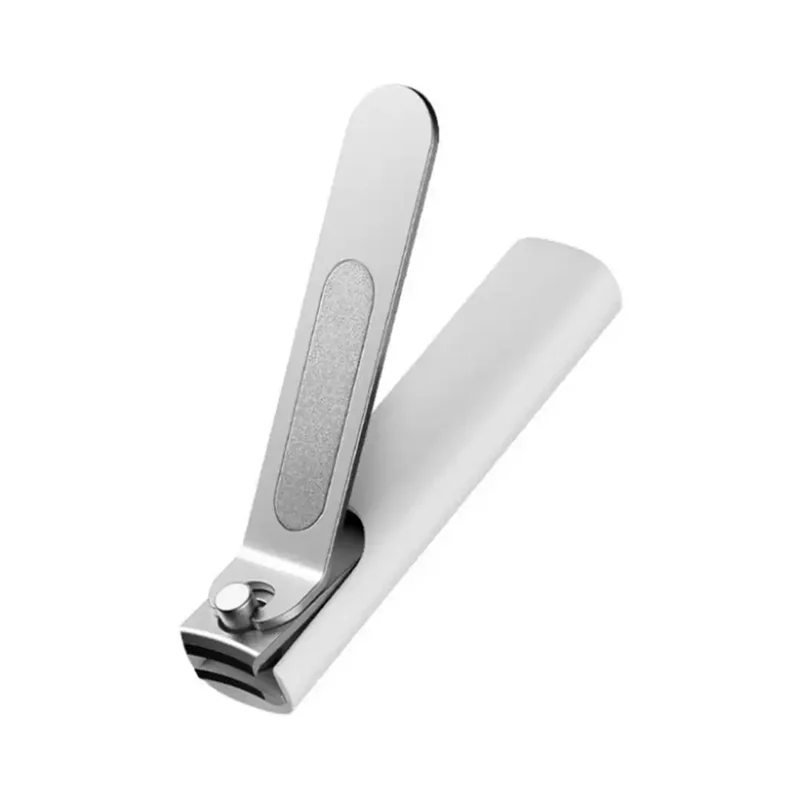 A84E-Pedicure Trimmer Stainless Steel Anti-Splash Fingernail Clipper Incisive Serviceable Portable With Shell And Fingernail Fil
