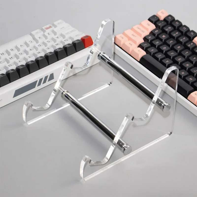 

3 Tiers Display Keyboard Holder Laptop Keyboard Rack Stand Transparent Acrylic Keyboard Stand for Computer Mechanical Storage