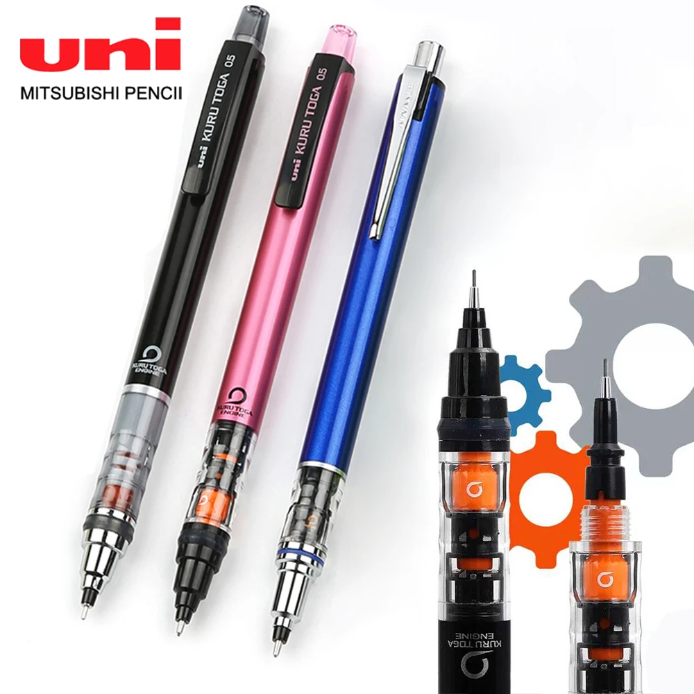 Japan UNI Mechanical Pencil KURUTOGA M5-452 0.5mm Automatic Rotation Double Speed Activity Pencil Kawaii School Stationery