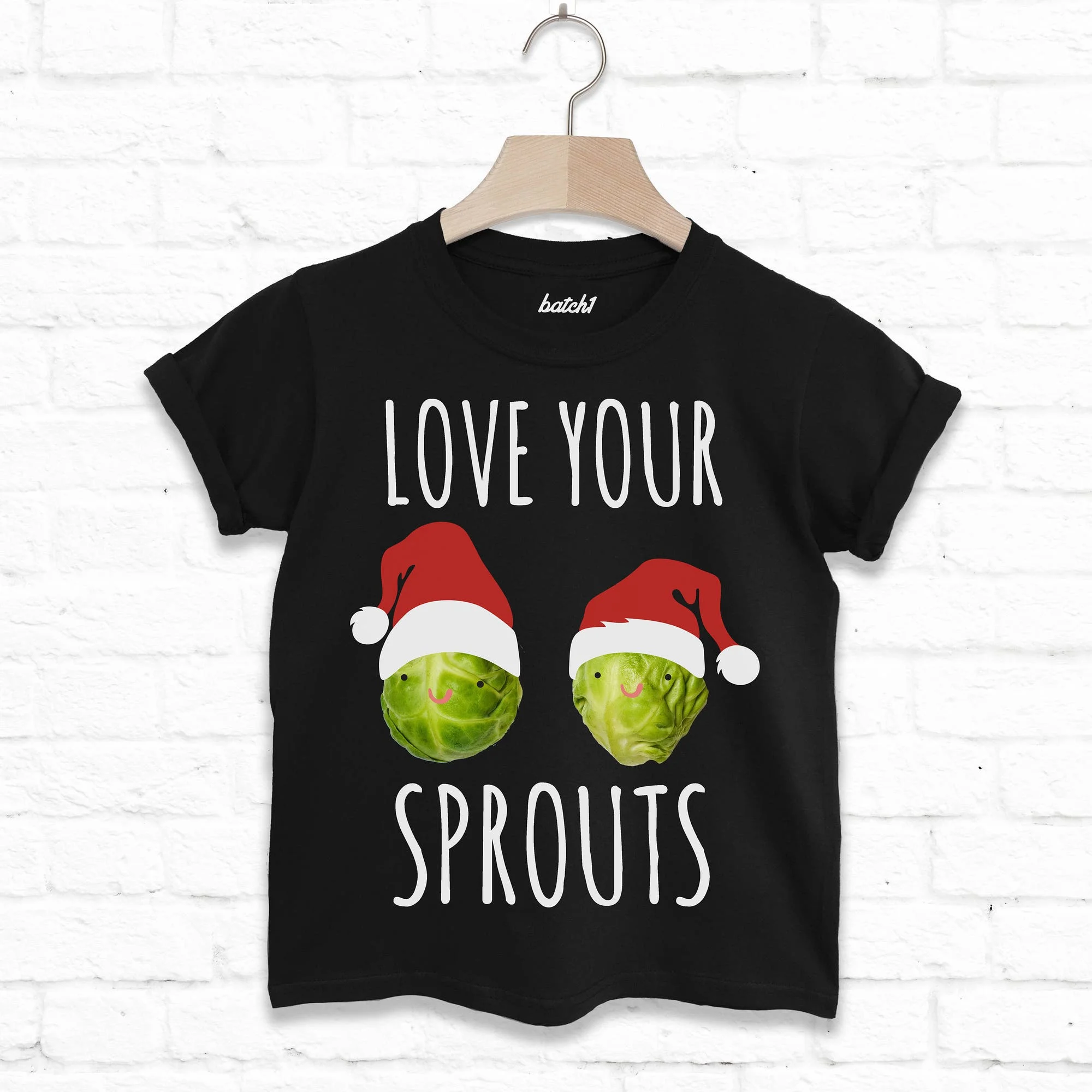 Love Your Sprouts Kids Christmas T-Shirt