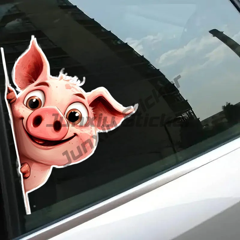 

The Laughing Pig Car Sticker, Fun Waterproof Sticker for Cars, Trucks, Motorcycles, Walls, Windows, PVC Material