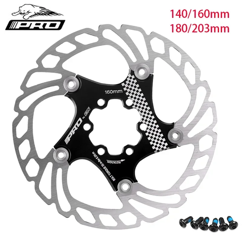 IIIPRO Bicycle Brake Rotor disco 180mm 203 140mm 160mm Disc Brake Rotor Floating MTB Mountain Bike Brake Rotor Bicycle Parts