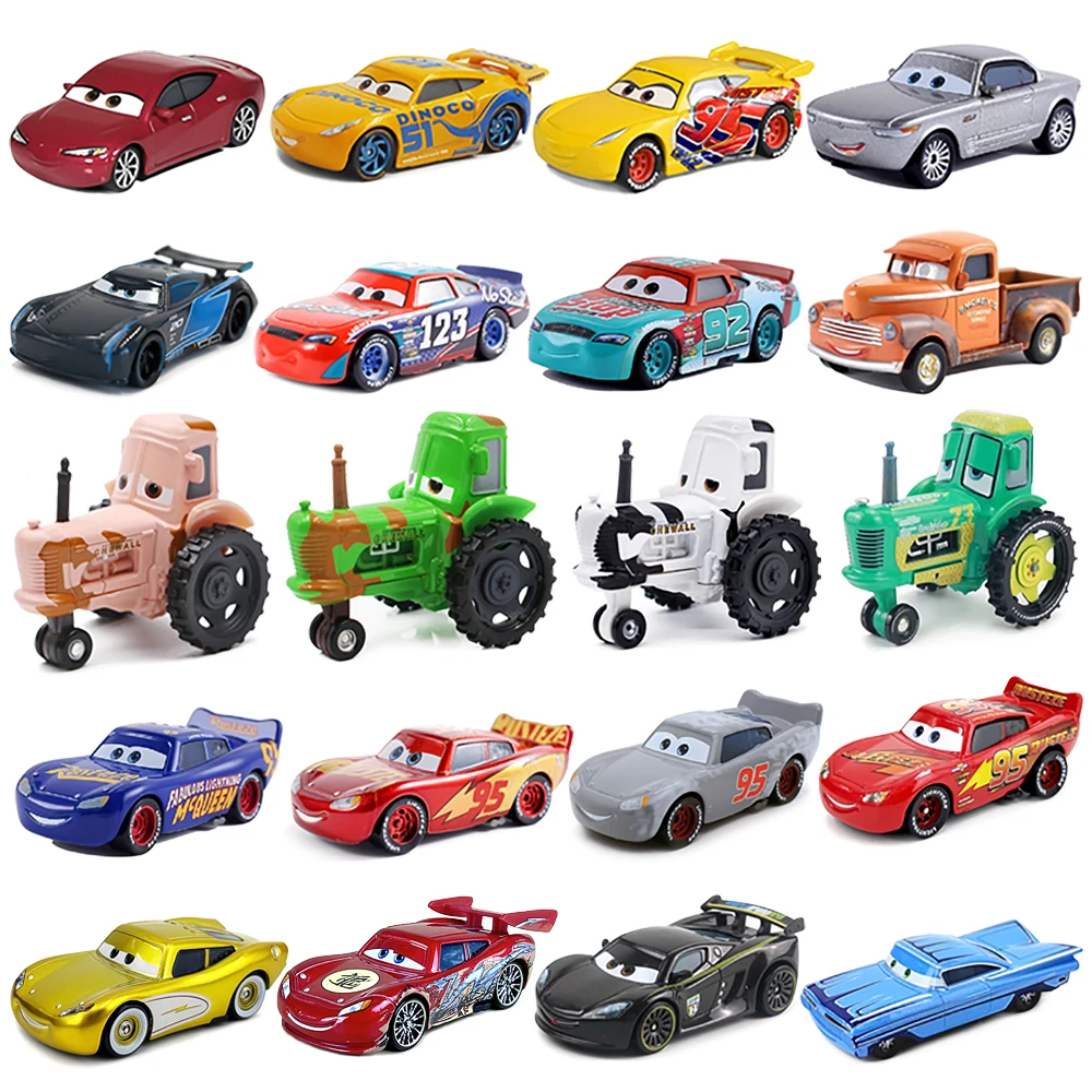 Disney Pixar Cars 2 3 Lightning McQueen Cruz Ramires Sterling Ramone Tractores, modelo de coche de aleación, juguete de coche para niños, regalo