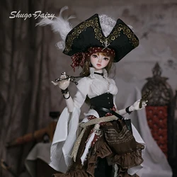ShugaFairy Lynn Bjd Doll 1/4 Bariy Body Middle Ages Sea Warrior Pirate Captain Moveable Joints Full Set FashionDoll