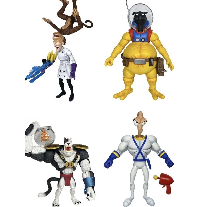 

1/12 Pdna Earthworm Jim Action Figure Psy Crow Bob The Killer Anime Figure Joint Movable Models Collectible Toy Ornament Gifts