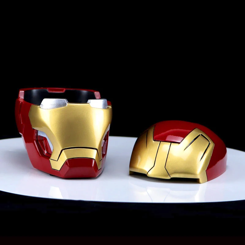 

Marvel MK46 Железный человек смоляная пепельница-креативный открывающийся шлем скульптура Мстители Коллекционный декор для рабочего стола подарок