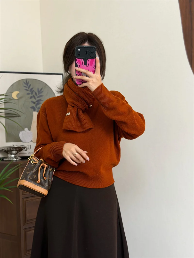 

Women's Vintage V-Ne Wool Camere Knitwear Loose Fit Overhead Sweater Autumn Winter Slimming Commute Sle Faionable