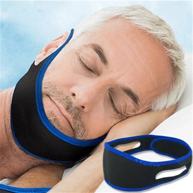 Adjustable Anti-Snoring Chin Support Belt, Snoring Chin Fixing Belt, Health and Sleep Aid, Unisex