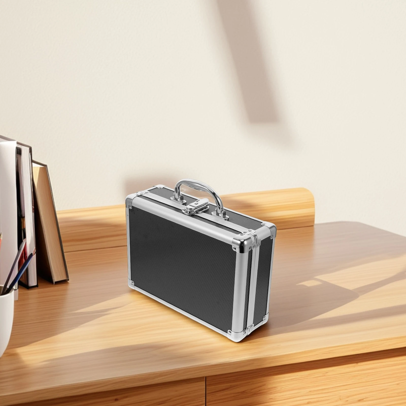 

Aluminum Alloy Multifunctional Suitcase Hard Storage Case for Tools Comfortable Handle Travel Small Metal Toolbox
