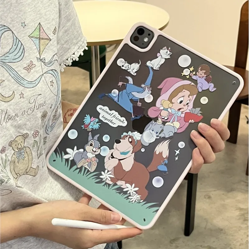 

Cute Cartoon Animal Friends Silicone Case for iPad Mini 6/7 8.3in Air1/2 iPad5/6 2017/2018 Pro 9.7in Soft Shockproof Cover