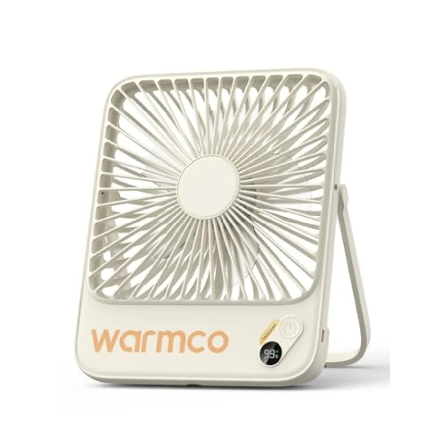 

10000mAh Portable Travel Fan 7-inch, Max 24H Runtime, Ultra-thin Quiet Rechargeable Battery Operated Desk Fan with Digital Disp