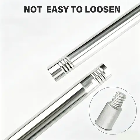 Stainless Steel Telescopic Rod Sturdy Paint Roller Telescopic Extendable Poles for Ceiling Cleaning Tidying Home Outdoors Use