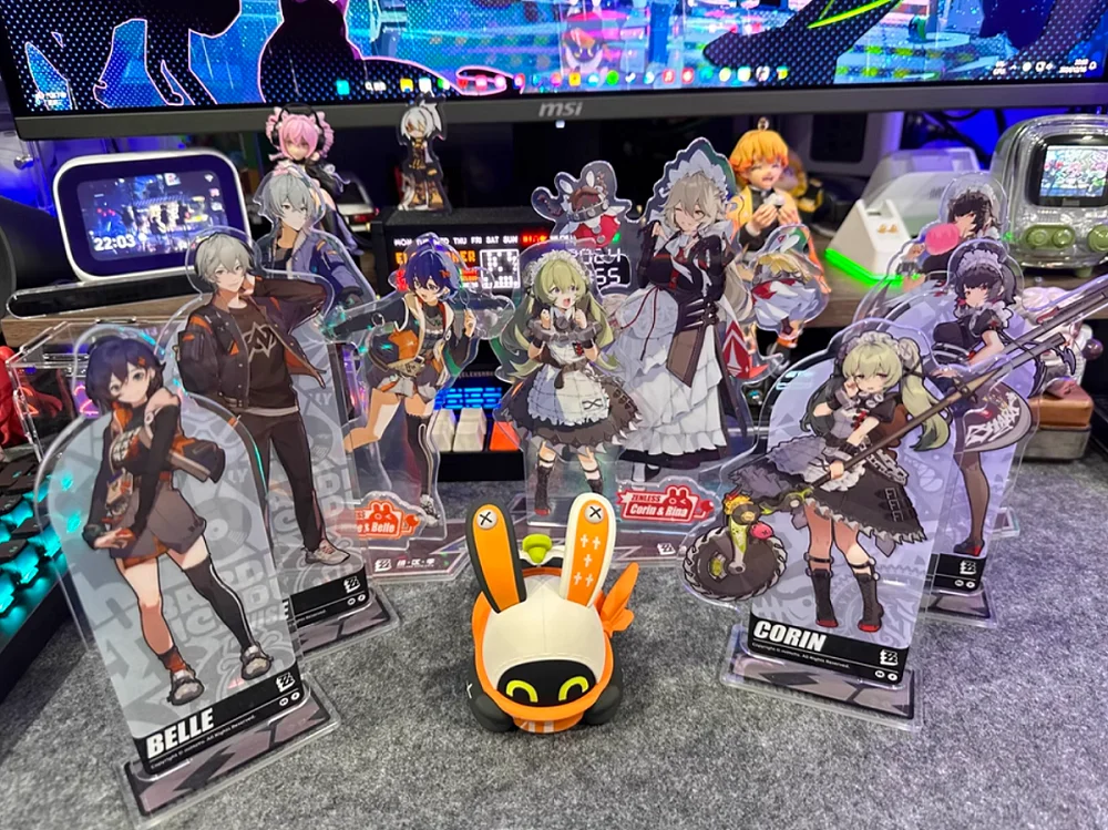 أنيمي زينليس زون صفر كورين ويكس إلين جو بيل وايز ألكسندريا سيباستيان كوسبلاي علامة واقفة أكريليك حامل الشكل هدية