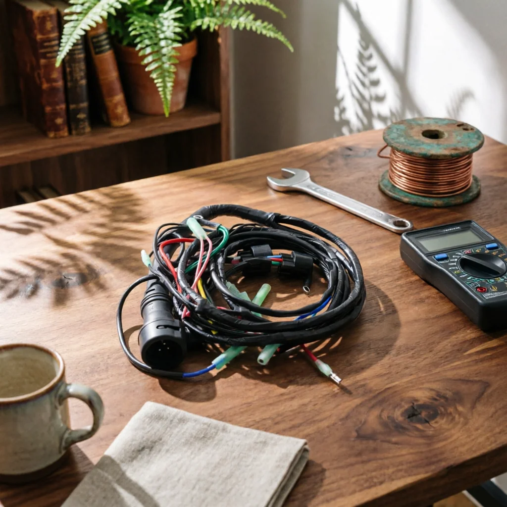 Outboard Wiring Harness Corrosion-Resistant Wiring Harness with Connector Pre-Terminated Direct Replacement for Boat Owners