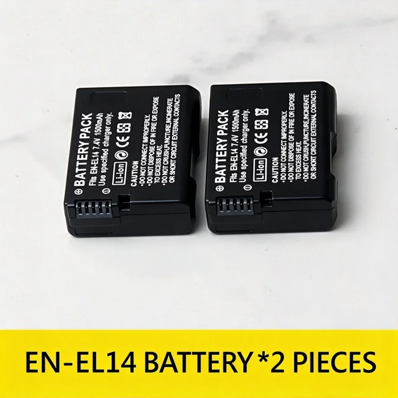 EN-EL14 A Battery Charger MH-24 for Nikon D3100 D3200 D3300 D3400 D5100 D5200 D5300 D5500 D5600 Coolpix P7000 P7700 P7800 Camera