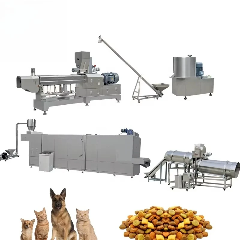 

Fully Automatic Dog Cat Food Extruder Pet Food Processing Machine Motor Gear High Productivity National Standard Carbon Steel