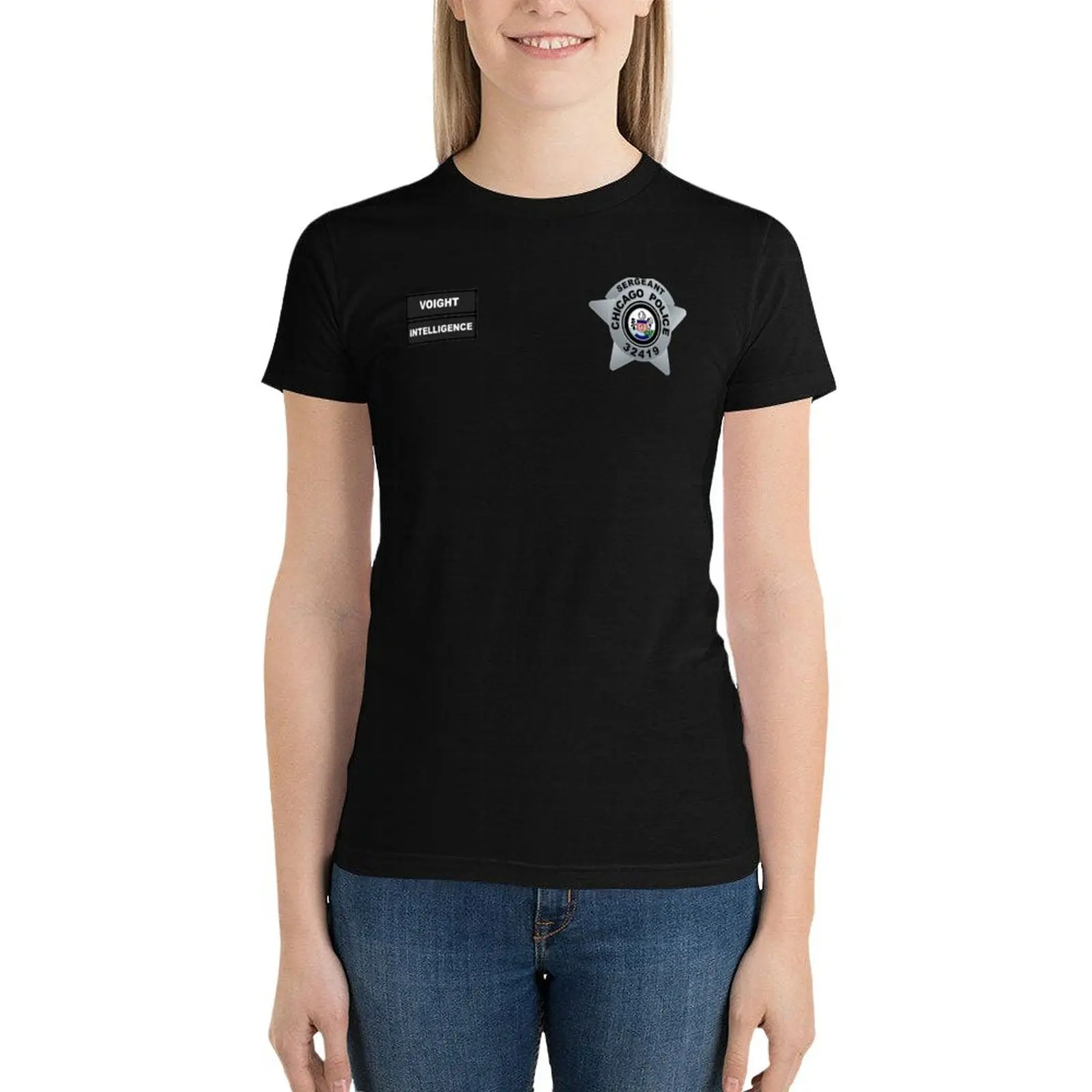 CHICAGO P.D - SERGEANT HANK VOIGHT - INTELLIGENCE BADGE VEST T-Shirt plus size tops funny tops tshirts woman