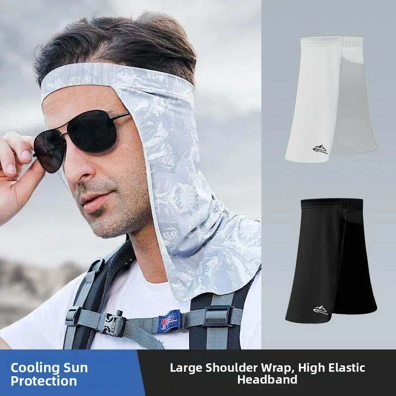 

Men's Summer Fishing Neck Sun Protection Ice Silk Scarf Construction Site Sunshade Neck Protector Cap Curtain Cycling Headscarf