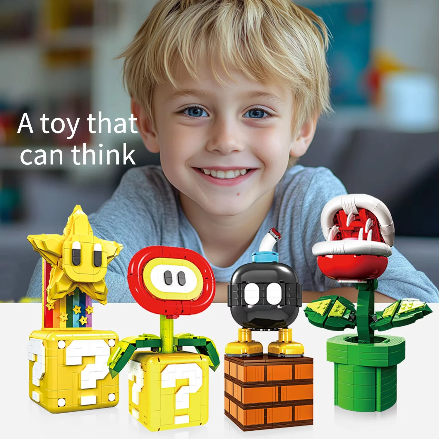 

Creative Fire Flower Venus Flytrap Bomberman Building Blocks Set MOC Model Kit DIY tabletop decorations Toys for KIDS