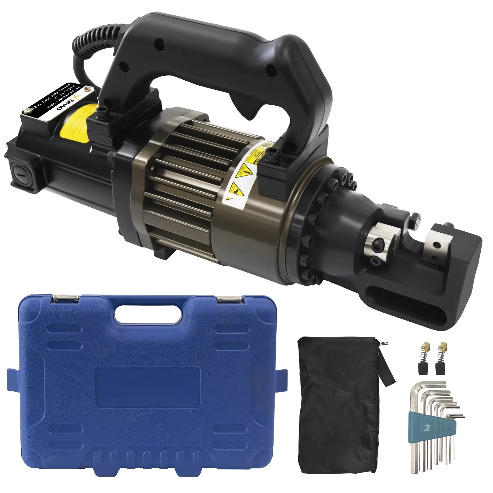 Electric Hydraulic Rebar Cutting Machine|SIHAO 900W Rebar Cutter Electric Hydraulic Cutting Machine 5/8 Inch Capacity Motor Deep Cut Bandsaw for Metal Wood Pipes Rebar