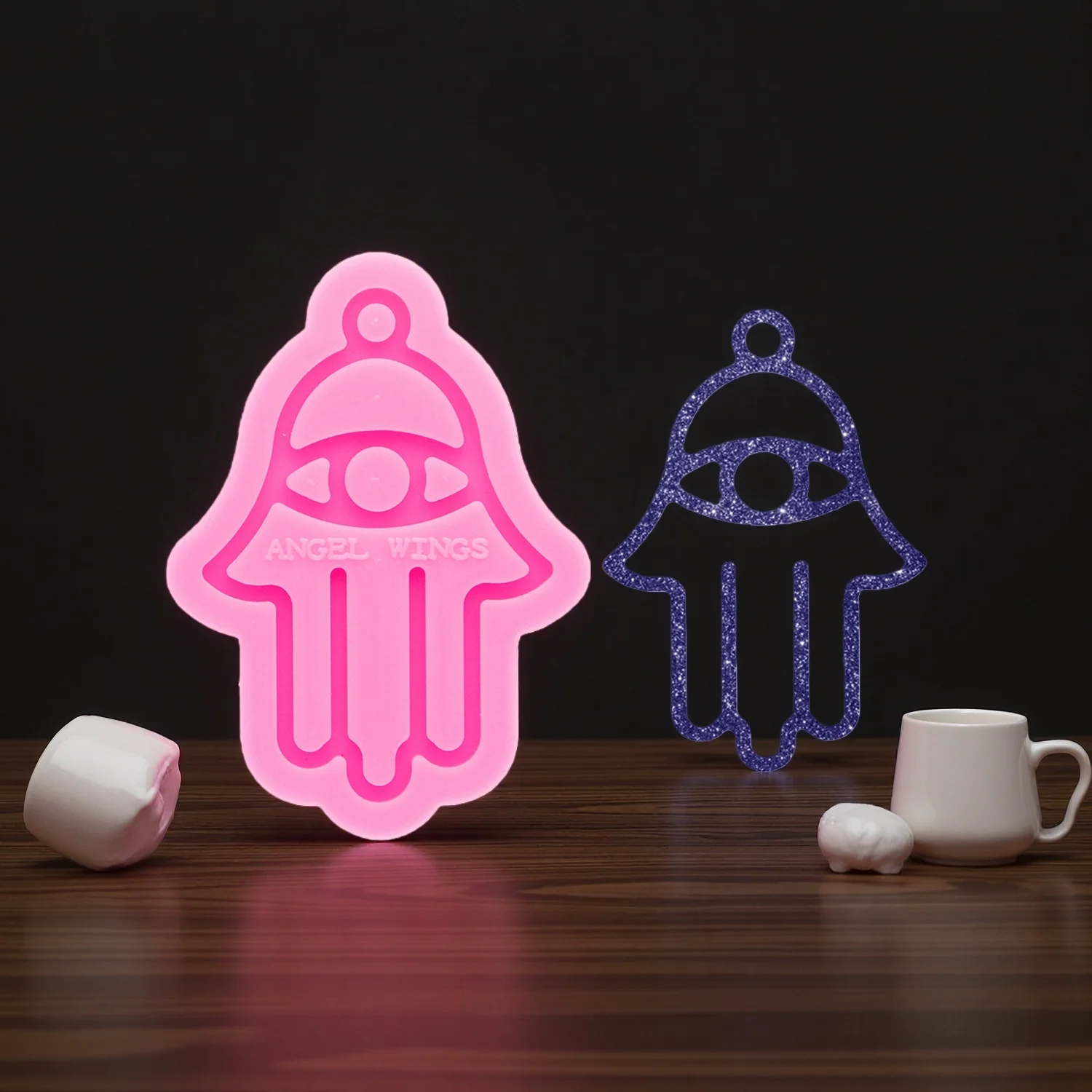 Finger Sign Language Silicone Mold for Epoxy Resin Jewelry Keychain DIY Craft Chocolate Cake Baking Supplies